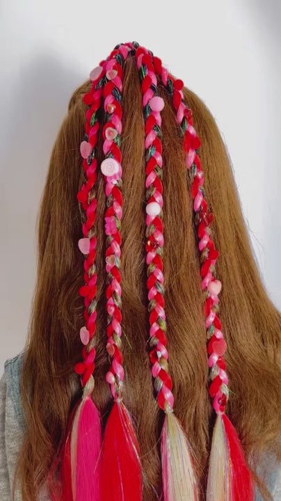 Be Mine Gemmed Braided Ponytail - Brunette