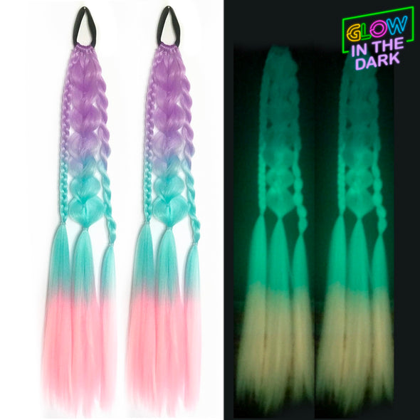 Set of Braided Moon Glow Tails