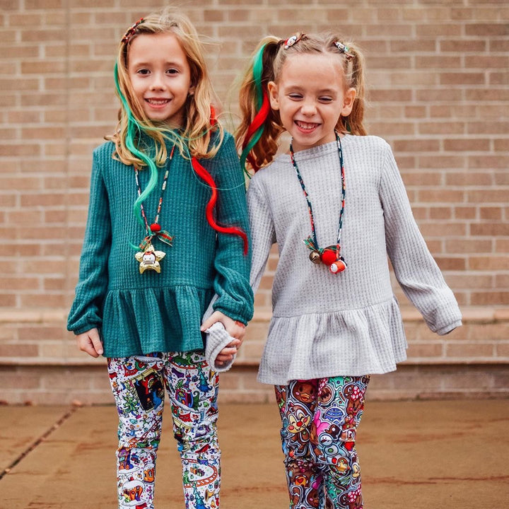 Holiday Red/Green Curls 6 Pack Clip-in Hair Extensions