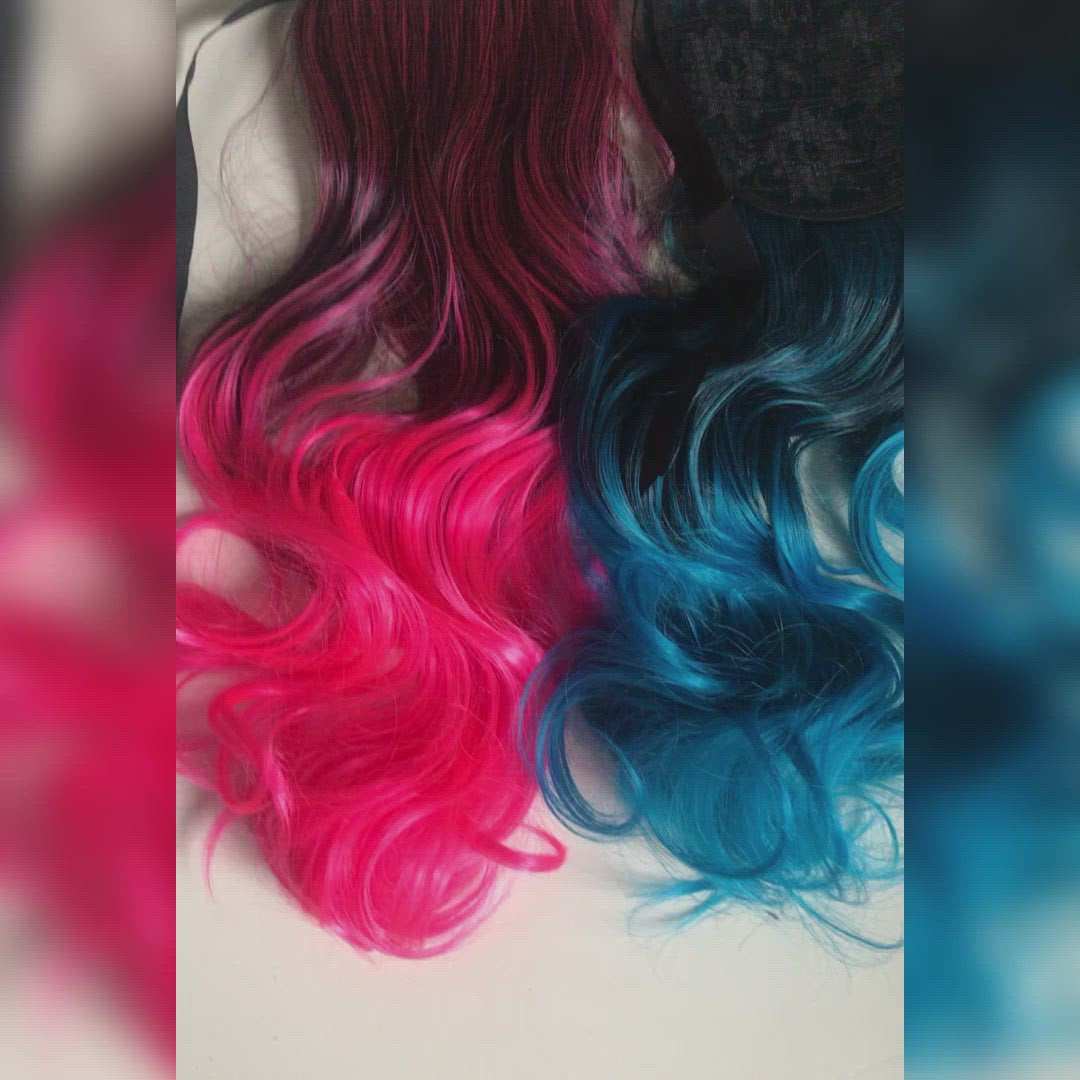 Harley Quinn 2-Pack Bundle Ponytail Hair Extensions