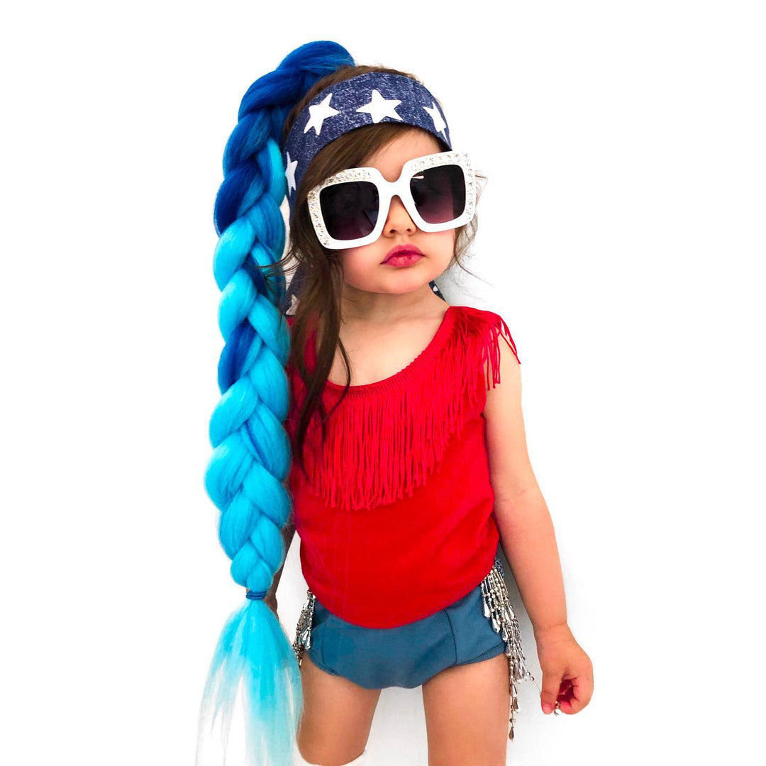 Neptune Royal Blue/Aqua 24" Multi-Purpose Magic Braiding Hair