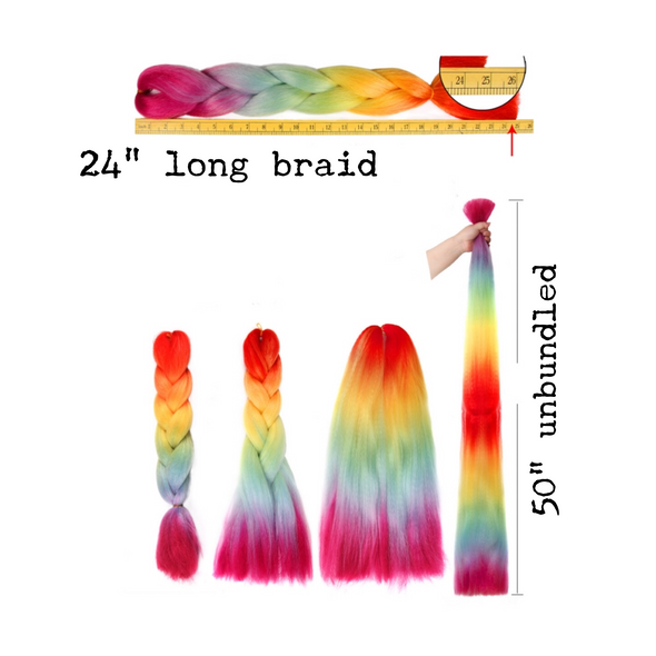 Valentine's Day Red/Pink 2-Pack 24” Multi-Purpose Magic Braiding Hair