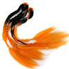 Orange and black clip-in hair extensions for Halloween