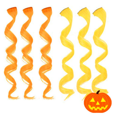 Candy Corn Curls 6 Pack Clip-in Hair Extensions