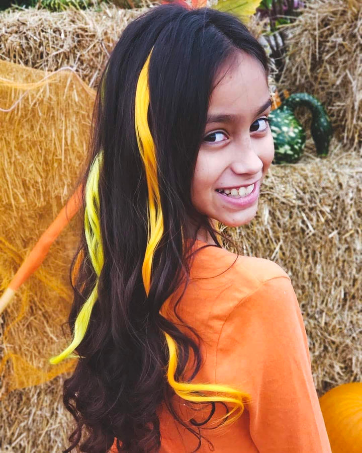 Candy Corn Curls 6 Pack Clip-in Hair Extensions