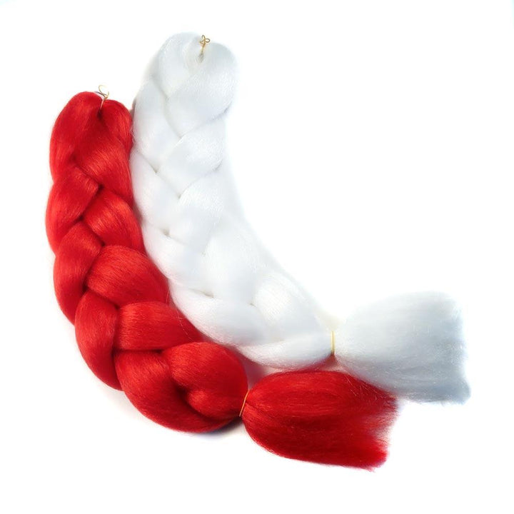 Holiday 2020 Winter White and Berry Red Braiding Hair Bundles