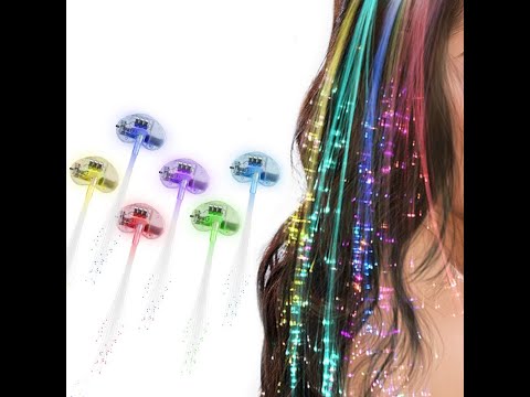 LED Multi-Color Light Up Clip-in Hair 2-Pack