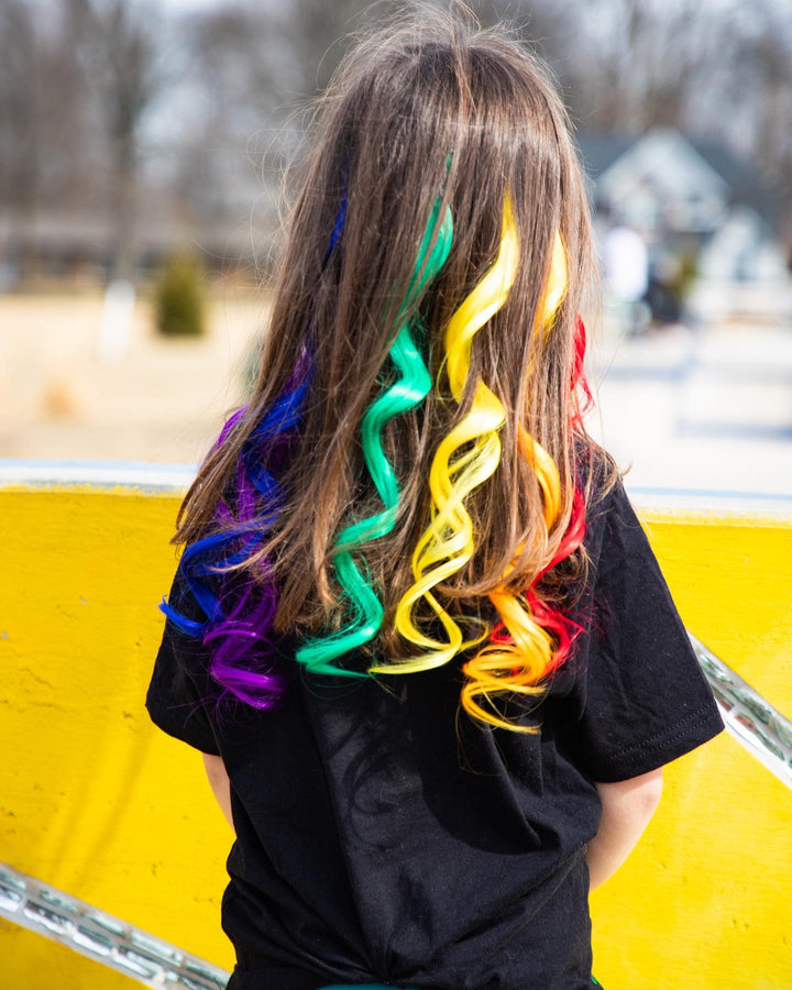 Rainbow Curls 6 Pack Clip-in Hair Extensions