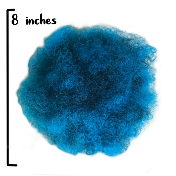 Blue 8” Jumbo Afro Puff