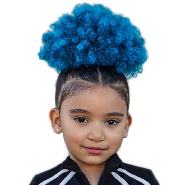 Blue 8” Jumbo Afro Puff