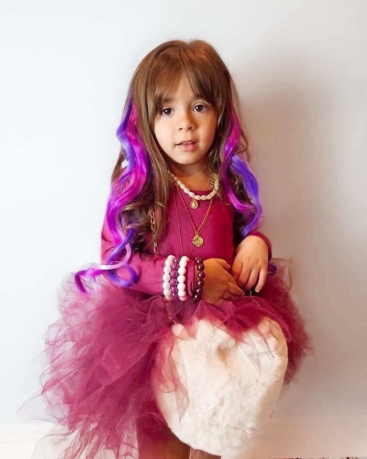 Purple Power Curls 6 Pack Clip-in Hair Extensions