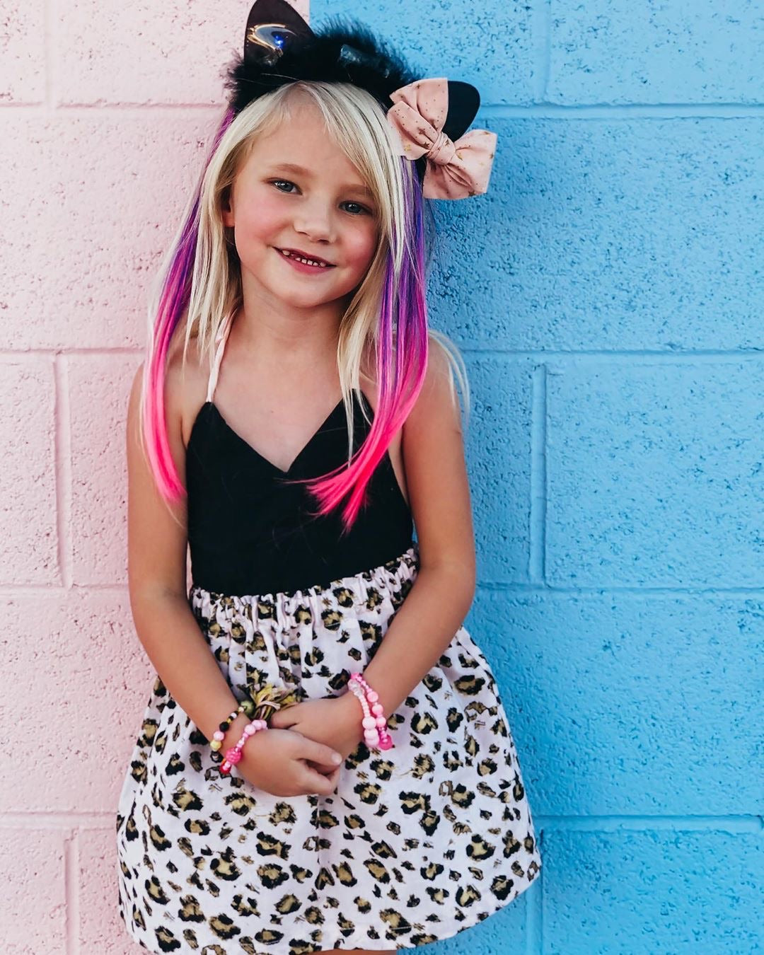 Tutti Fruity Purple/Pink Straight Ombre Halo Hair Extension