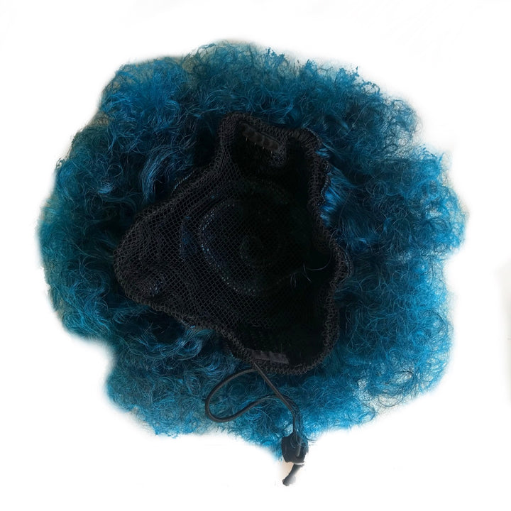 Blue 8” Jumbo Afro Puff