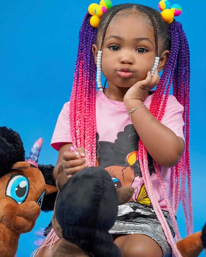 Tutti Fruity Braided Ponytail Hair Extensions