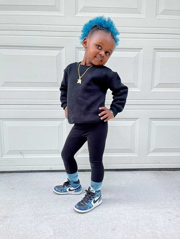 Blue 8” Jumbo Afro Puff