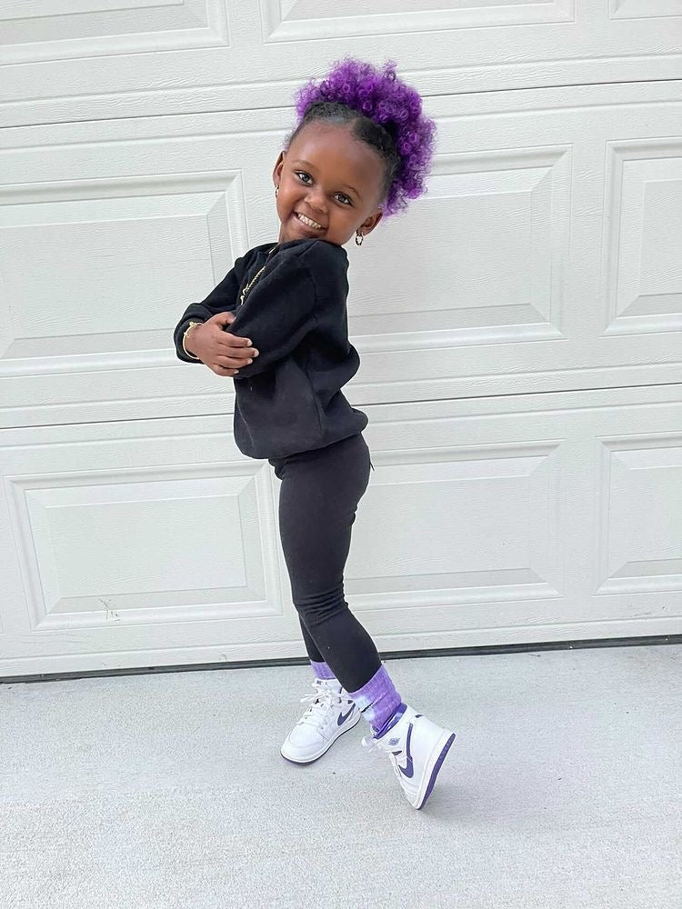 Purple 8” Jumbo Afro Puff