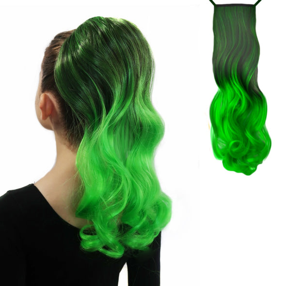 Zombie Purple/Green 2-Pack Bundle Ponytail Hair Extensions