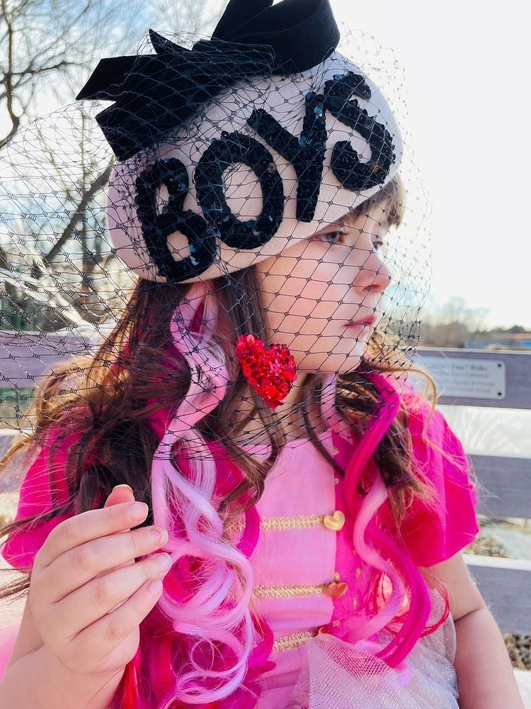 Valentine's Day Hot Pink/Pastel Pink Curls 6 Pack Clip-in Hair Extensions