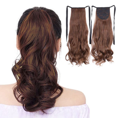 Brunette Curly Ponytail Hair Extensions