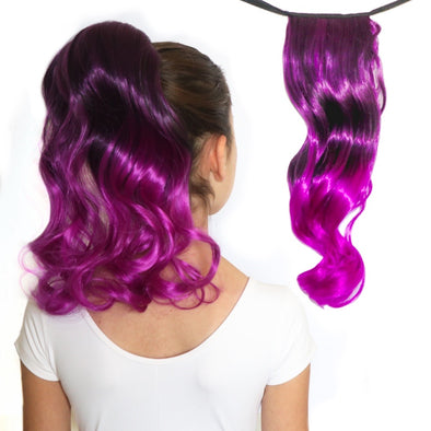Violet Curly Ponytail Hair Extensions