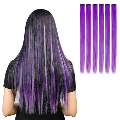 Violet 6 Pack Clip-in Hair Extensions