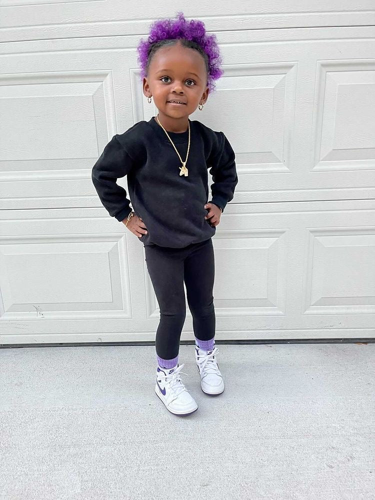 Purple 8” Jumbo Afro Puff