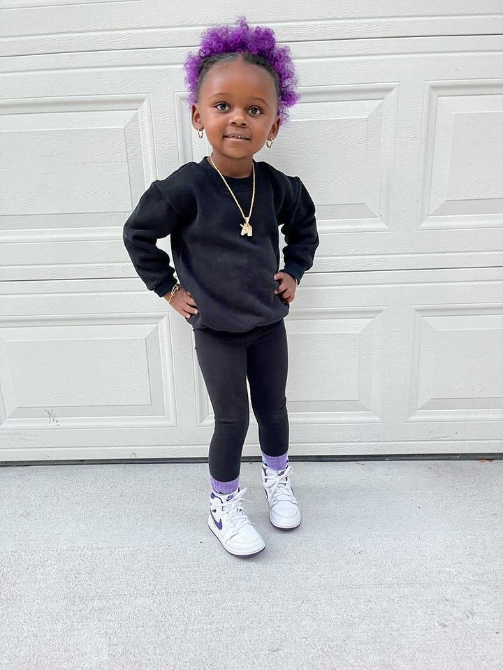 Purple 8” Jumbo Afro Puff
