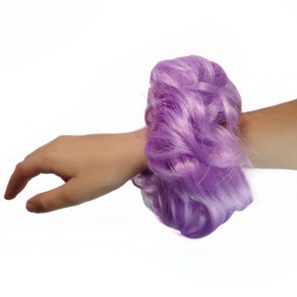 Light purple messy buns scrunchie hair extensions