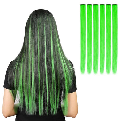 Spring Green 6 Pack Clip-in Hair Extensions
