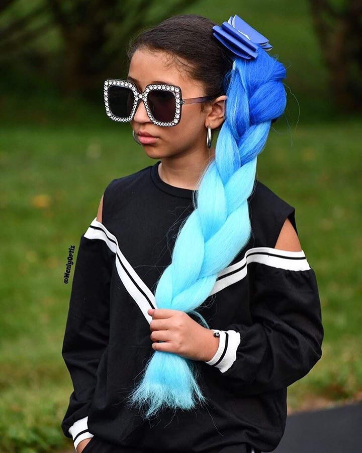 Neptune Royal Blue/Aqua 24" Multi-Purpose Magic Braiding Hair