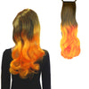 Orange and black ombre ponytail hair piece