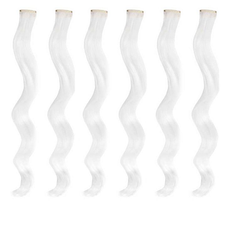 Snow white clip-in hair extensions for kids