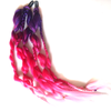 Festival hairstyles pink and purple braid extensions